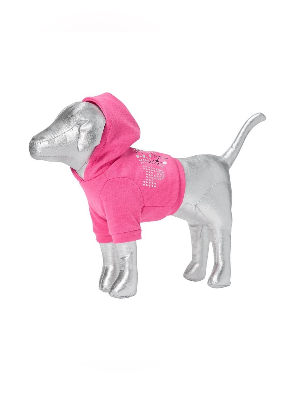 VS PINK SILVER FOIL CARMINE ROSE PRINCESS BLING Y2K STUFFED DOG PUP DISPLAY RARE